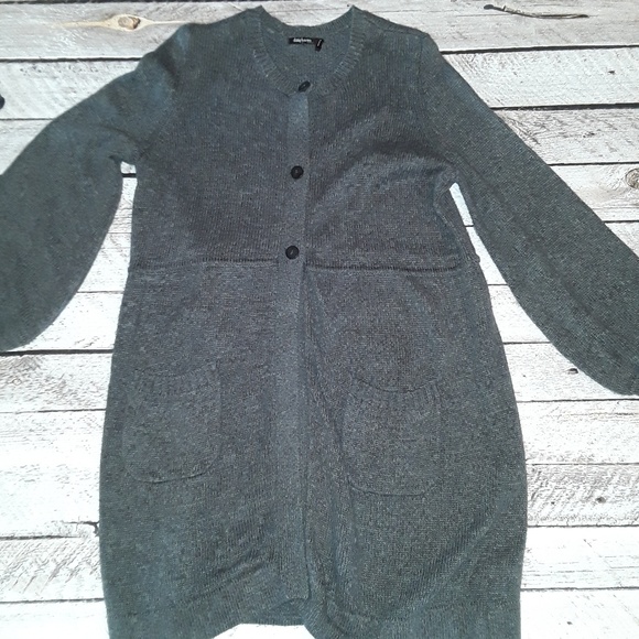 Daisy Fuentes Sweaters - Daisy Fuentes charcoal gray long cardigan sz 1X